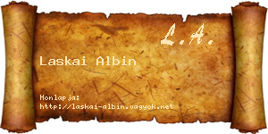 Laskai Albin névjegykártya